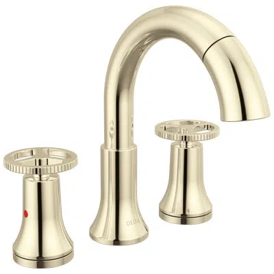Delta Two Handle Widespread Pull Down Bathroom In Polished Nickel
