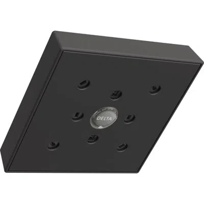 Delta Universal Showering Components Dryden 1.75 Gpm Full Low Flow Shower Head With H2okinetic Technology In Matte Black
