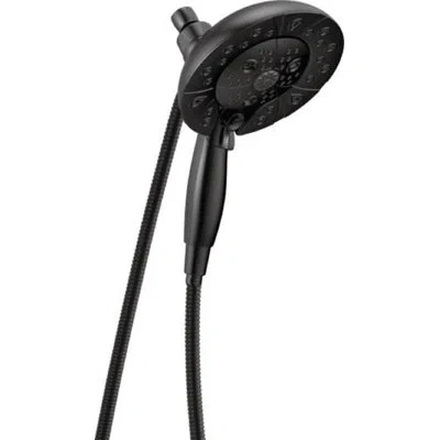 Delta Universal Showering Components Fixed Shower Head With H2okinetic Technology In Matte Black