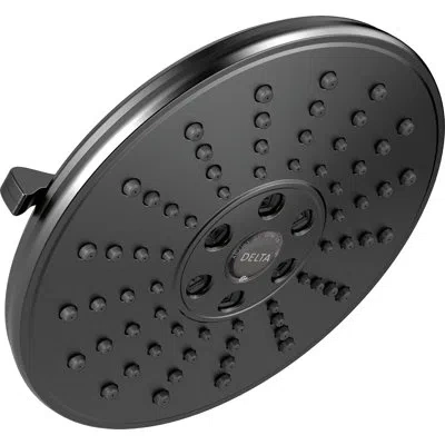 Delta Universal Showering Components Multi Function Adjustable Shower Head With H2okinetic Technology In Matte Black