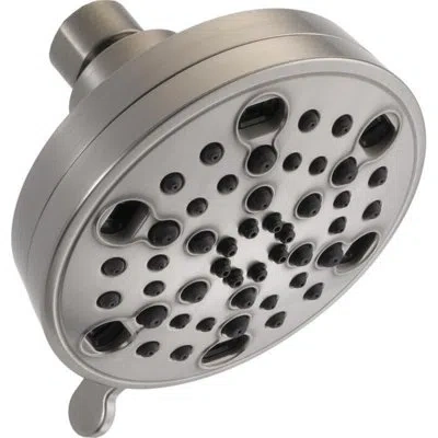 Delta Universal Showering Components Multi Function Fixed Shower Head With H2okinetic Technology In Brilliance Stainless