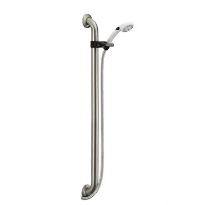 Delta Universal Showering Components Multi Function Slide Bar Shower Head In White