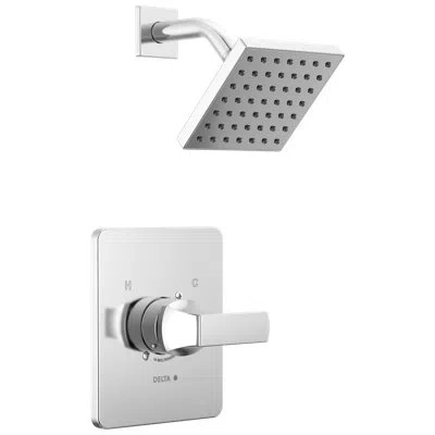 Delta Velum Single-function Shower Faucet Set, Valve Trim Kit, Shower Head And Handle Set In Chrome