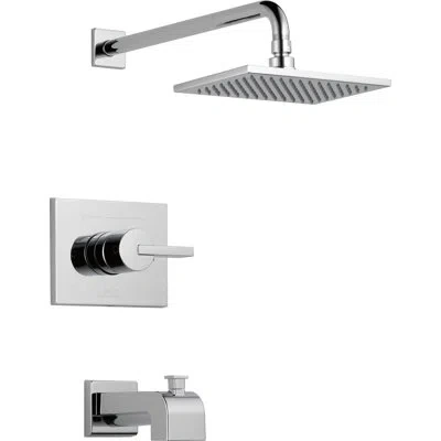 Delta Vero 14 Series Volume Tub And Shower Faucet Trim With Lever Handles And Monitor In Chrome