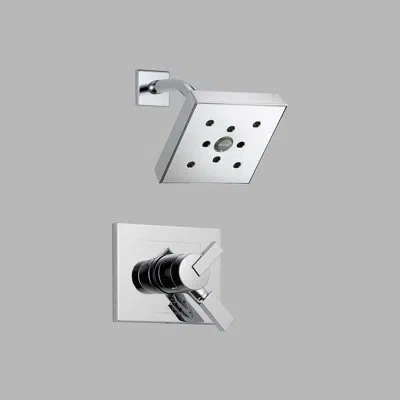 Delta Vero Pressure-balanced Shower Faucet Trim With Lever Handles And H2okinetic Technology In Chrome
