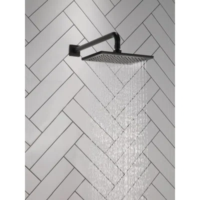 Delta Vero Single-spray Shower Head, Square Shower Head In Matte Black