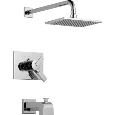 Delta Vero Volume Control Tub And Shower Faucet With Monitor In Chrome