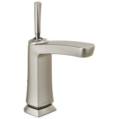 Delta Vesna Single Hole Bathroom Faucet With Drain Assembly In Spotshield Brushed Nickel