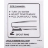 Delta Wall Decal For Pull-down Spout Operation