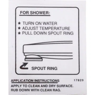 Delta Wall Decal For Pull-down Spout Operation