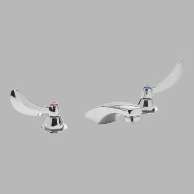 Delta Widespread Bathroom Faucet With Double Wrist Blade Handles
