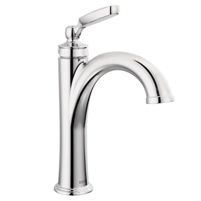Delta Woodhurst Single Hole Bathroom Faucet With Drain Assembly In Chrome