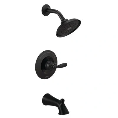 Delta Woodhurst Single-function Tub Shower Faucet Set, Shower Valve Trim Kit In Matte Black
