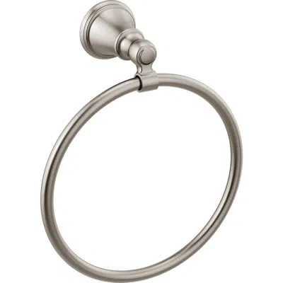 Delta Woodhurst Wall Mount Round Closed Towel Ring Bath Hardware Accessory In Brilliance Stainless
