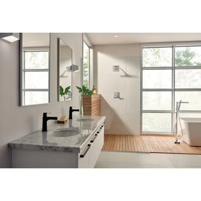 Delta Zura Pressure Balance 17 Series Shower Trim With Double Handle And Monitor In Chrome