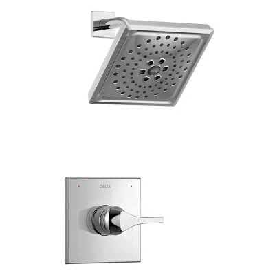 Delta Zura Pressure Balance Monitor 14 Series Shower Trim With Single Lever Handle In Chrome