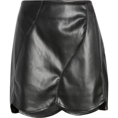 Deluc Aerosmith Faux Leather Miniskirt In Multi