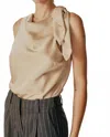 Deluc Alchemilla Sleeveless Cowl Neck Top In Ecru In Neutral