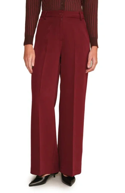 Deluc Alex Straight Leg Pants In Burgundy