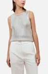 Deluc Aloe Knit Vest In Silver In Silver
