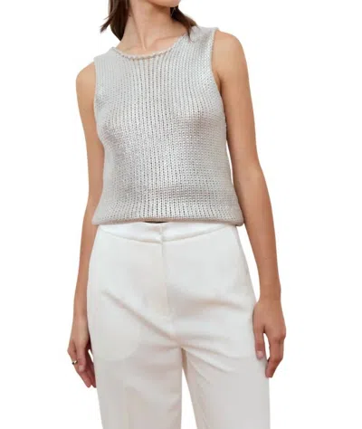 DELUC ALOE KNIT VEST IN SILVER