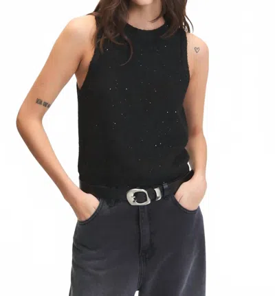 Deluc Angel Knit Top In Black In Multi