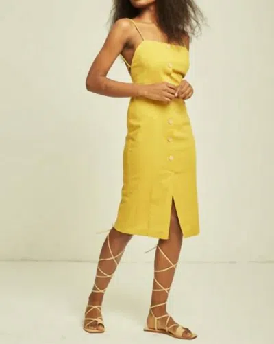 Deluc Ariana Midi Dress In Yellow