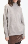 Deluc Asher Textured Mock Neck Sweater In Gray