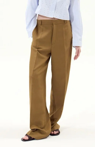 Deluc Bari Wide Leg Pants In Brown