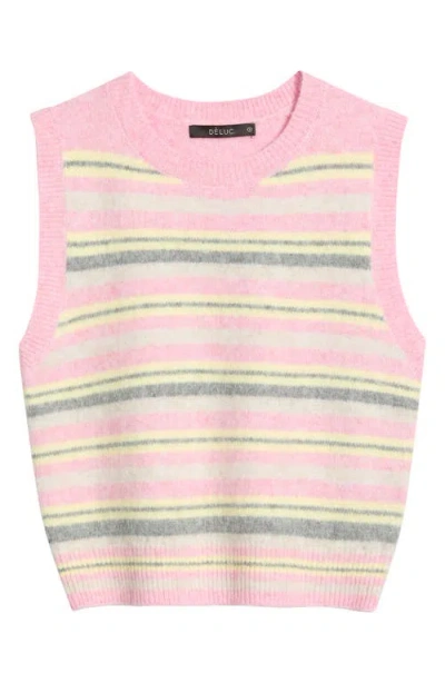 Deluc Bastille Stripe Sweater Vest In Multi