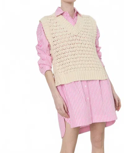 Deluc Beckmann Knitted Vest In Off White In Neutral