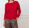 Deluc Begonia Crew Neck Sweater In Cranberry In Red
