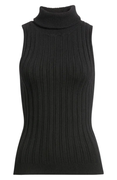 Deluc Ben Sleeveless Turtleneck Sweater In Black