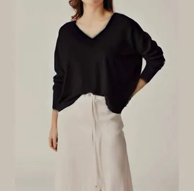 Deluc Betula V-neck Sweater In Black