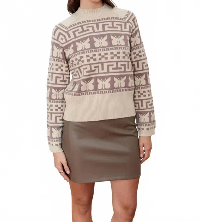 Deluc Calluna Sweater In Beige/taupe In Multi