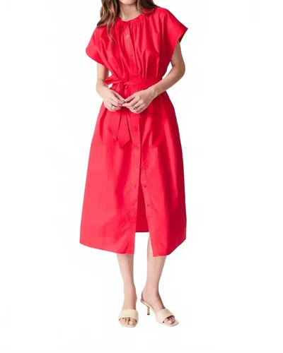 DELUC CANCELA MIDI DRESS IN RED