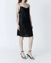 DELUC CARSON SEQUINED DRESS IN BLACK