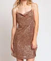 DELUC CARSON SEQUINED DRESS IN BRONZE