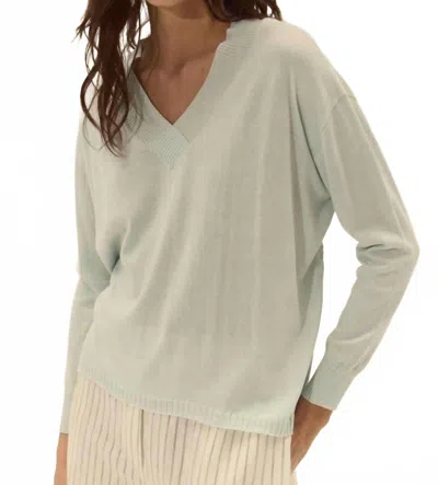 Deluc Cefalonia Sweater In Light Blue In White