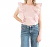 Deluc Cesar Ruffle Top In Pink In Pink