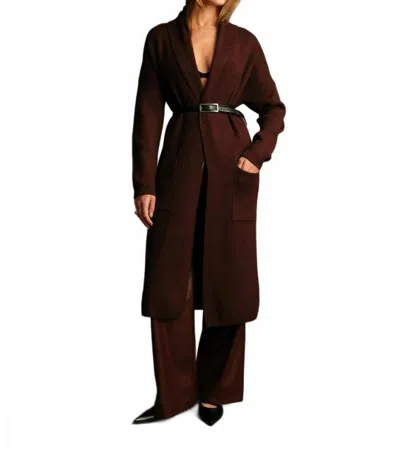 Deluc Chandler Cardigan In Cacao In Brown