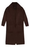 Deluc Chandler Maxi Cardigan In Brown