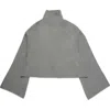 Deluc Chuck Crop Funnel Neck Sweater In Gray