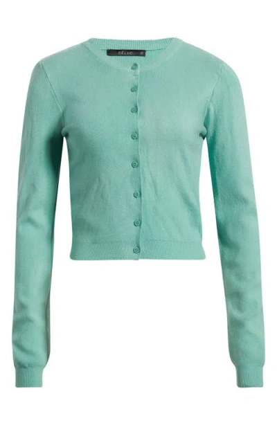 Deluc Clark Crop Cardigan In Blue