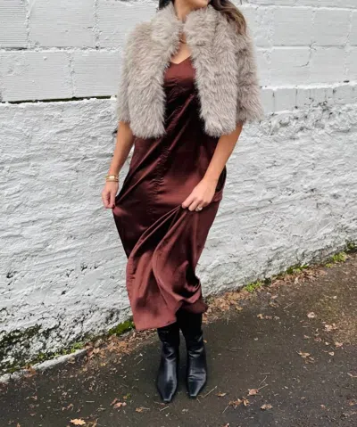 Deluc Clay Maxi Dress In Caramel In Brown