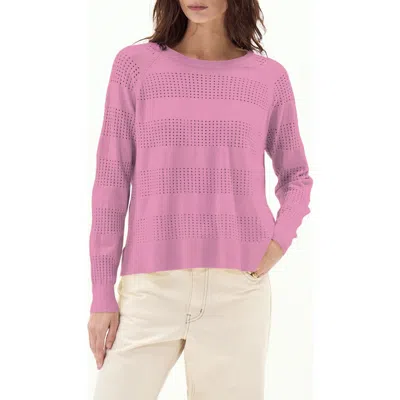 Deluc Creta Openwork Sweater In Pink