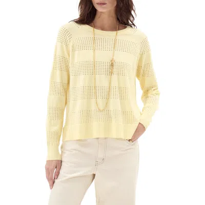 Deluc Creta Openwork Sweater In Yellow