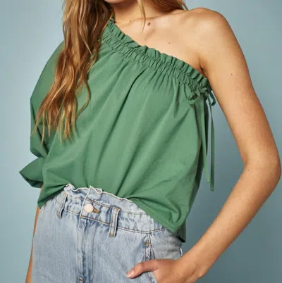 Deluc Demelza Asymmetric Blouse In Parrot Green
