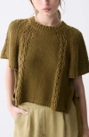 Deluc Dinis Flutter Sleeve Side Tie Sweater