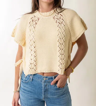 Deluc Dinis Knit Top In Ecru In White